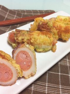 ウインナーIN♡ちくわの磯辺揚げ♬-レシピのメイン写真