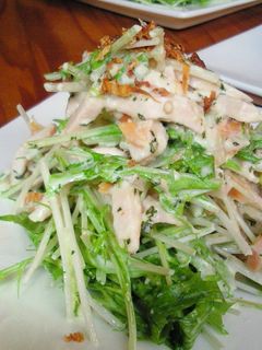水菜とスモークチキンのサラダ-レシピのメイン写真