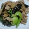 豚肉と茄子と青梗菜のオイスターソース炒め