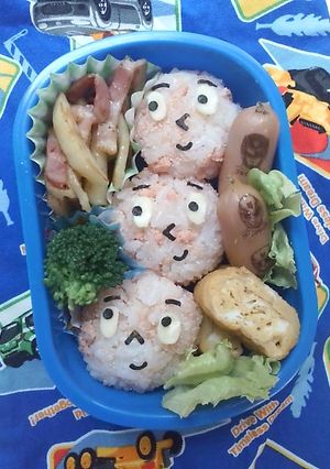 キャラ弁:だんご３兄弟-レシピのメイン写真