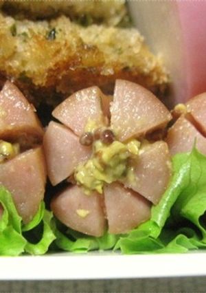 お弁当♬粒マスで大人の花ウインナー-レシピのメイン写真