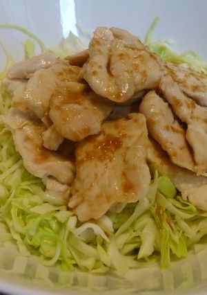 キャベツを食べよう☆鶏ムネ肉の生姜焼き-レシピのメイン写真
