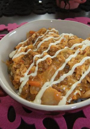 1124734参考☆納豆たまキムチマヨ丼-レシピのメイン写真