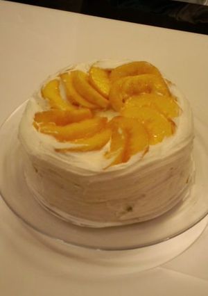 黄桃ケーキ-レシピのメイン写真