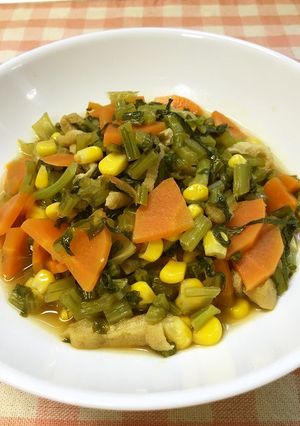 母の味❤かぶの葉の煮びだし-レシピのメイン写真