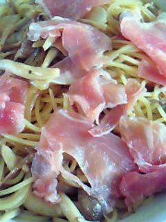 生ハムときのこのパスタ-レシピのメイン写真