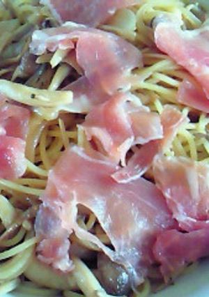 生ハムときのこのパスタ-レシピのメイン写真