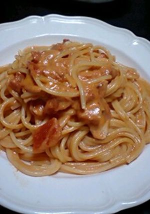簡単!ベーコンのトマトクリームパスタ-レシピのメイン写真