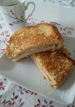 フライパンで♪カフェ風ホットサンド☆-レシピのメイン写真
