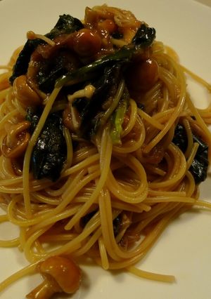 金時草のさっぱり和風パスタ-レシピのメイン写真