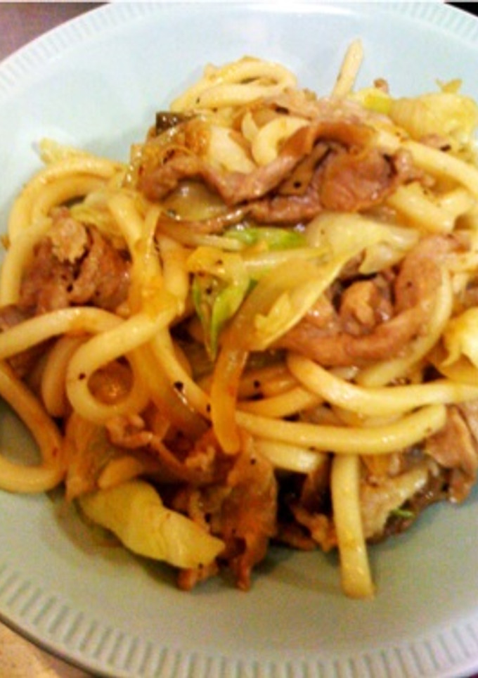 紹興酒で旨い〜☆豚肉の焼うどん-レシピのメイン写真