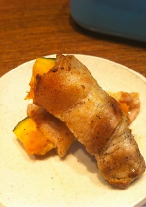 かぼちゃのカレー味肉まきまき♪-レシピのメイン写真