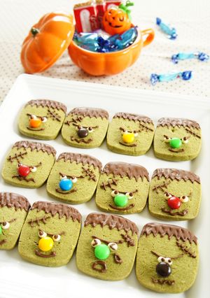 ハロウィンデコ★フランケン抹茶クッキー。-レシピのメイン写真