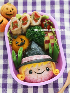 ハロウィン キャラ弁*魔女っ子ちゃん♪-レシピのメイン写真