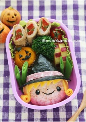 ハロウィン キャラ弁＊魔女っ子ちゃん♪-レシピのメイン写真