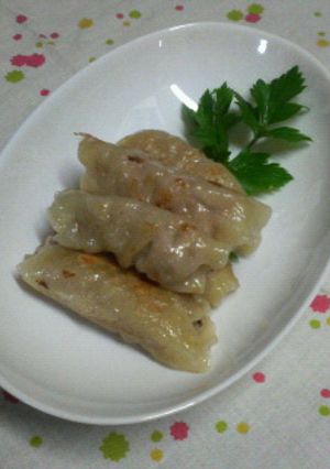 餃子より簡単☆餃子の皮でくるくる豚巻き♪-レシピのメイン写真