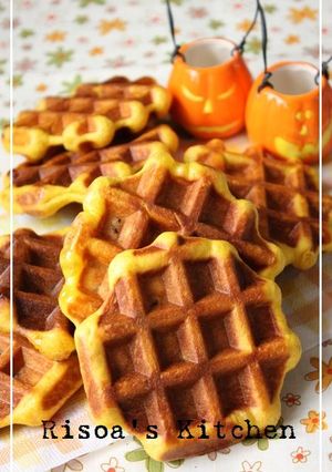袋でもみもみ♪ワッフル～かぼちゃ編☆-レシピのメイン写真