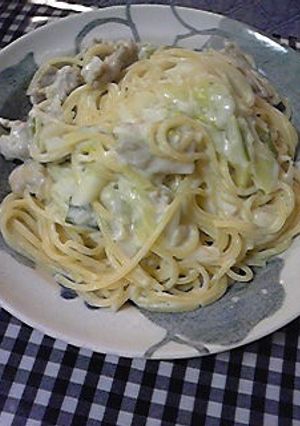 せせりと白ネギのクリームパスタ-レシピのメイン写真