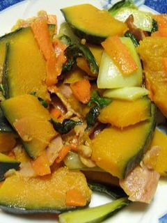 かぼちゃとベーコンの野菜炒め-レシピのメイン写真