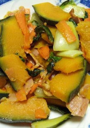 かぼちゃとベーコンの野菜炒め-レシピのメイン写真
