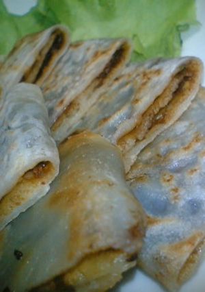 中華風クレープのらっきょうネギ味噌巻き-レシピのメイン写真