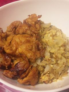 チャーハンwith豚肉の辛味噌炒め-レシピのメイン写真