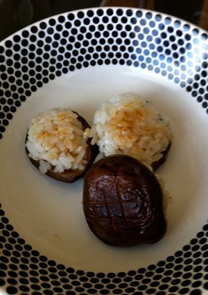 しいたけの焼きおにぎり-レシピのメイン写真