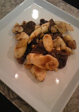 ノンオイル　マコモタケと牛肉の炒めもの-レシピのメイン写真