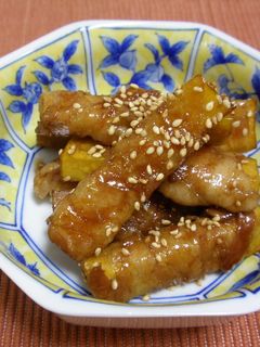 副菜~さつま芋の豚肉巻き!!お弁当にも☆-レシピのメイン写真