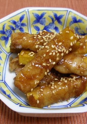 副菜～さつま芋の豚肉巻き！！お弁当にも☆-レシピのメイン写真