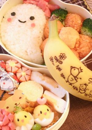 可愛いもの３つ　※キャラ弁-レシピのメイン写真