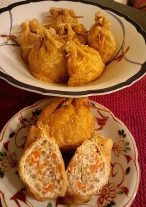 もやしと鶏ひき肉の袋煮-レシピのメイン写真