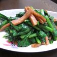 小松菜と魚肉ソーセージのオイスター炒め