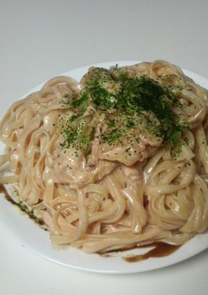レンジでソース♪キムチチーズの贅沢パスタ-レシピのメイン写真