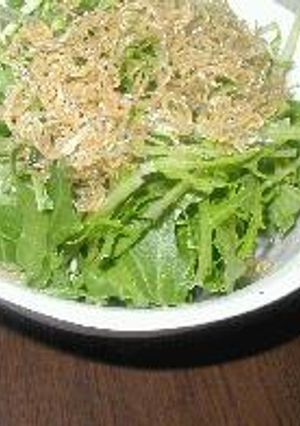 水菜とちりめんのぱりぱりサラダ-レシピのメイン写真