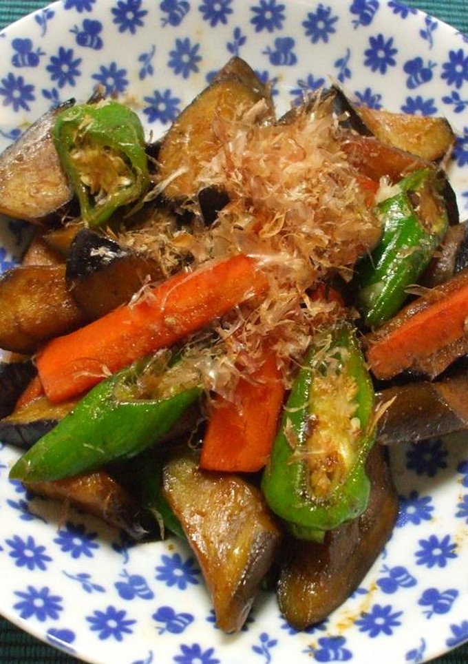 茄子と万願寺とうがらしのおかか炒め～♪-レシピのメイン写真