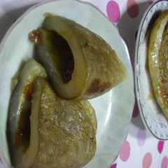 รูปของ あけびの甘味噌挟み