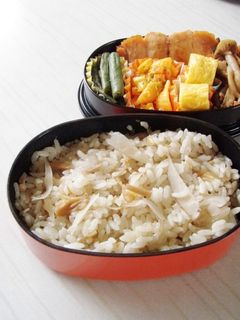 なめたけとごぼうの炊き込みご飯-レシピのメイン写真