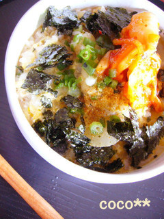 とろ~りの隠しわざはこれ☆キムチあぶ玉丼-レシピのメイン写真
