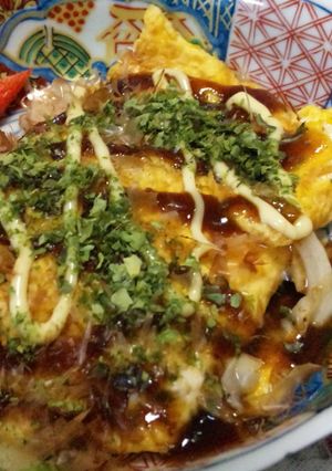 お好み焼き風卵焼き-レシピのメイン写真