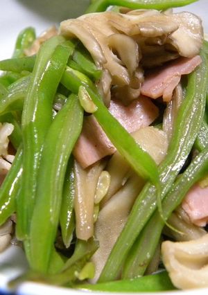舞茸といんげんのシンプル塩炒め-レシピのメイン写真