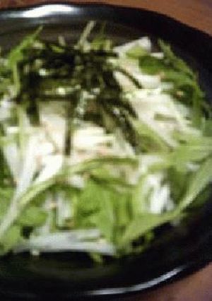 大根＋水菜のサラダ・ワサビdressing-レシピのメイン写真