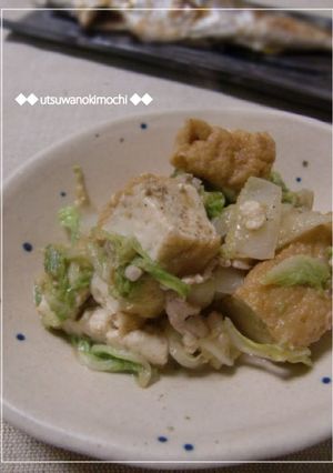 花椒の香り♪厚揚げと白菜の肉入り炒め-レシピのメイン写真