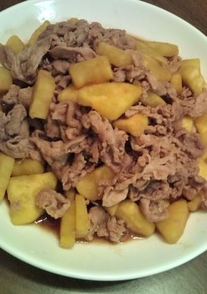 簡単!さつまいもと豚肉の甘辛炒め-レシピのメイン写真