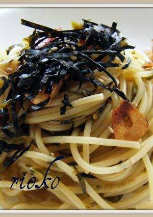 ＊辛子高菜とベーコンのピリ旨パスタ＊-レシピのメイン写真