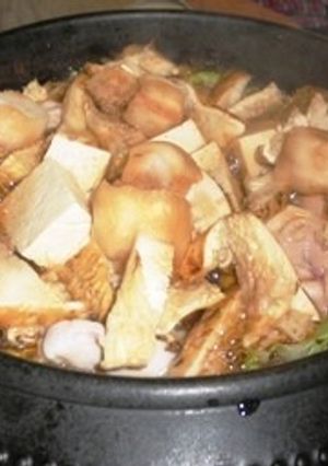 アメリカ産松茸の鶏すきやき鍋-レシピのメイン写真