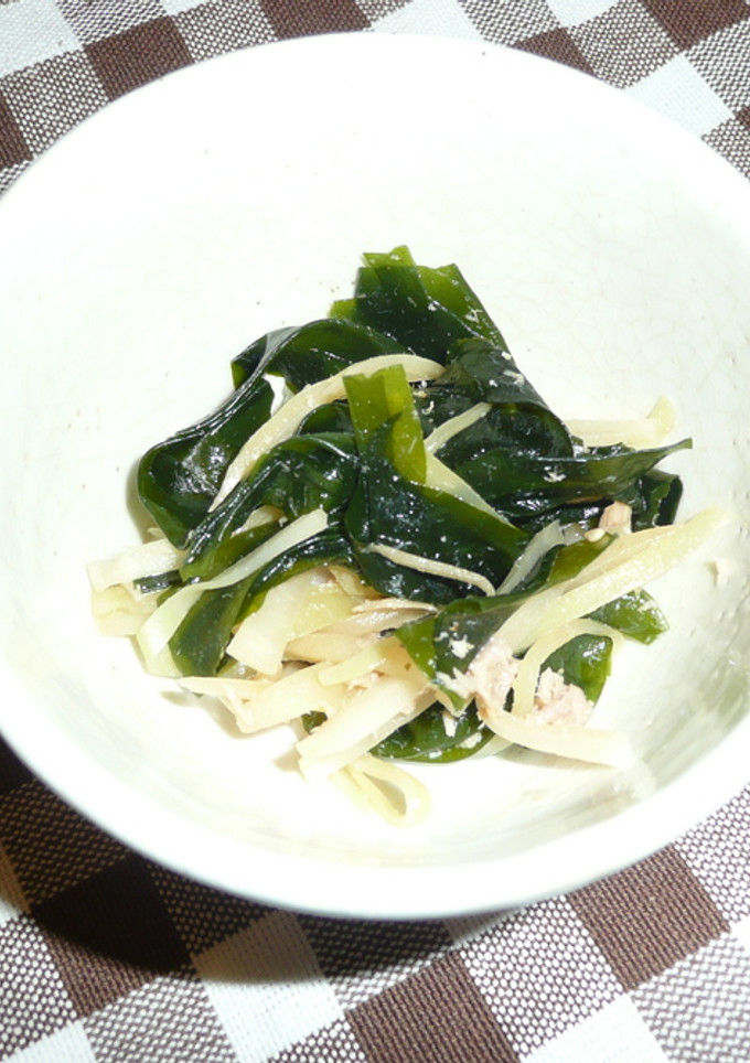 大根の皮とツナワカメ-レシピのメイン写真