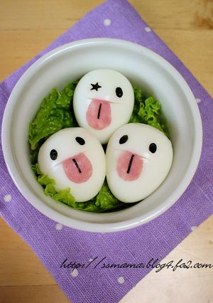 ハロウィン＊うずらでおばけちゃん-レシピのメイン写真