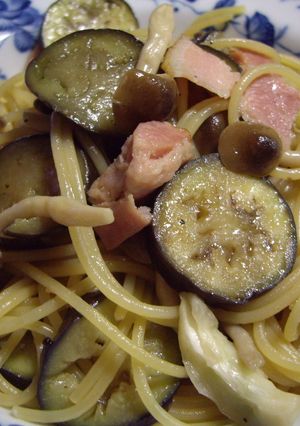 ナスとベーコンのきのこ和風パスタ-レシピのメイン写真