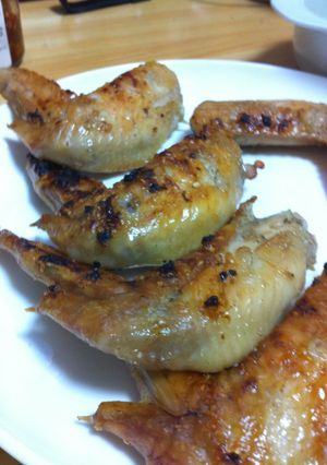 塩味手羽先　魚グリル焼き　-レシピのメイン写真